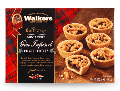 Walkers Miniature Gin Infused Fruit Tarts 135g (Pack of 12)