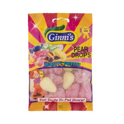 Ginni Pear Drops 140g (Pack of 10)