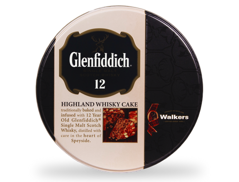Walkers Tin Glenfiddich Highland Whisky Cake 800g (Pack of 4)