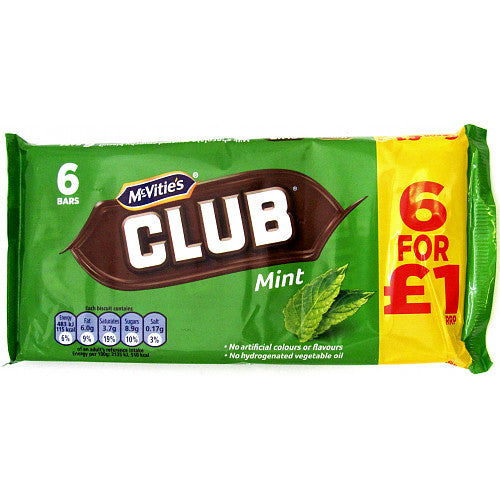 McVitie's Club Mint (6 2g)  