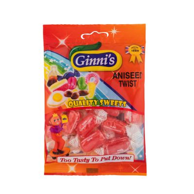 Ginni Aniseed Twists 120g (Pack of 10)