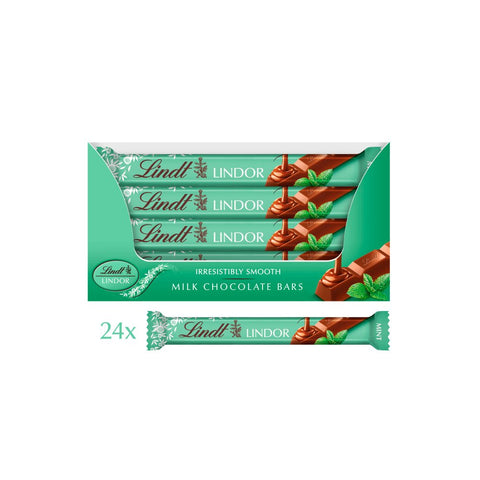 Lindt Lindor Mint Milk Chocolate Bar 38g