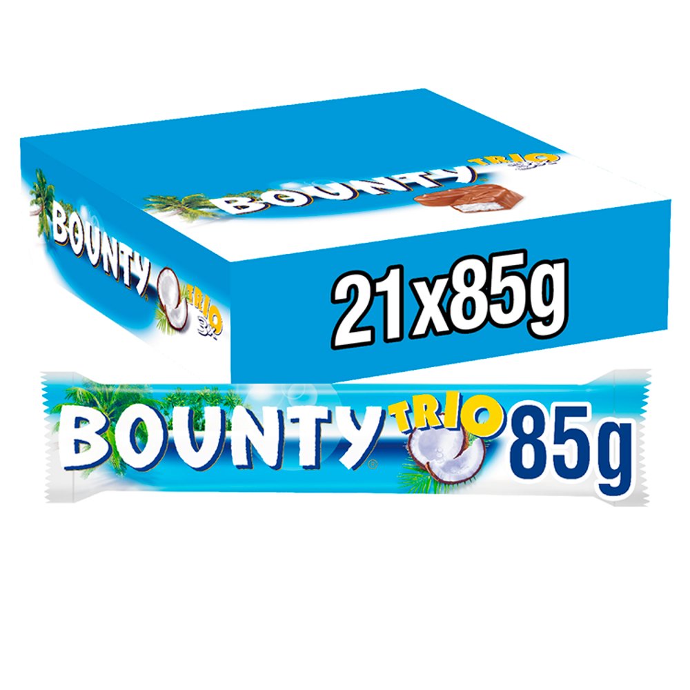 Bounty Coconut Milk Chocolate Trio Bar 85g