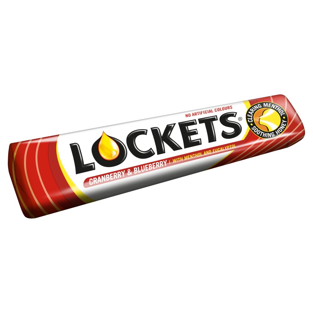 Lockets Cranberry & Blueberry Cough Sweet Lozenges 41g