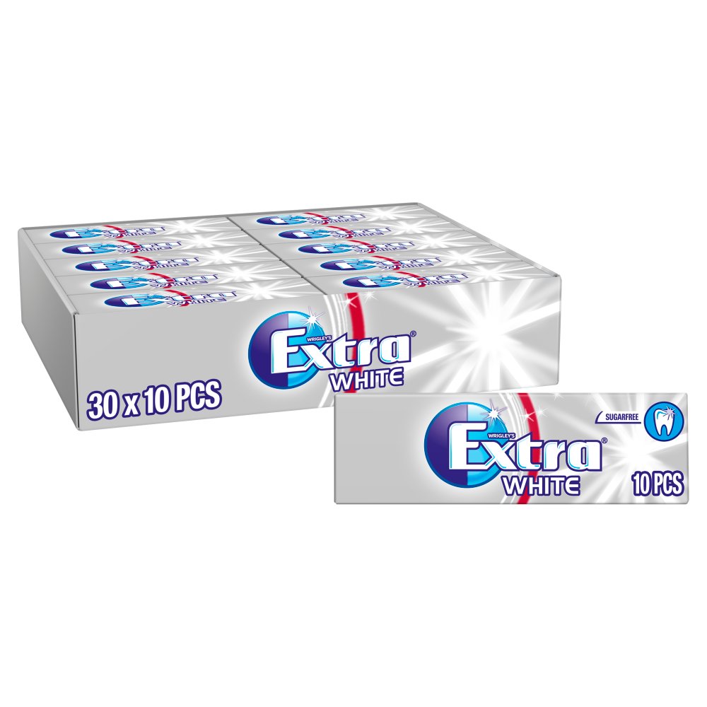 Extra White Chewing Gum Sugar Free 10 Pieces