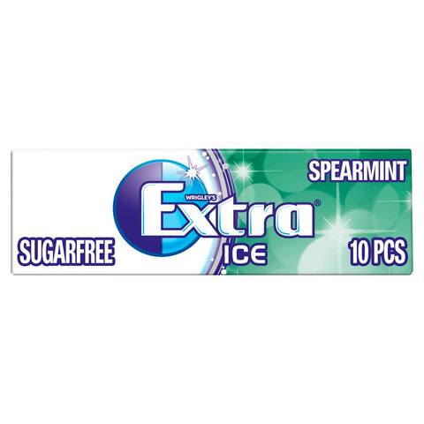 Extra Ice Spearmint Chewing Gum Sugar Free 10 Pieces