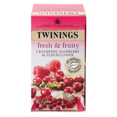 Twinings Cranberry, Raspberry & Elderflower - 20 Teabags (Pack of 4)