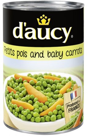 D'Aucy Pea & Cut Carrots 400g (Pack of 6)