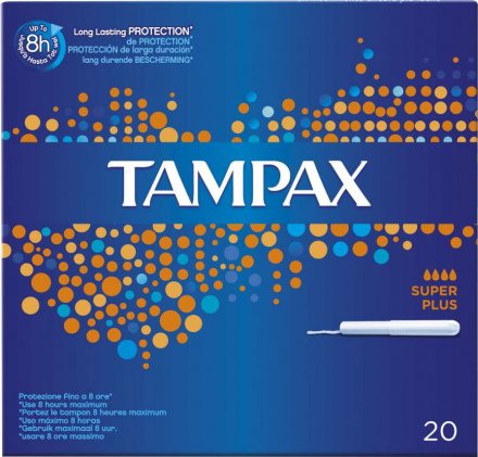 Tampax Super Plus Applicator Tampons (Pack of 8)