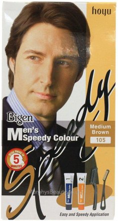 Bigen Speedy Hair Dye for Men - 105 Medium Brown (Pack of 3)