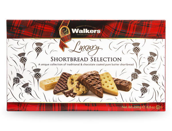 Walkers Chocolate Shortbread Selection 250g (Pack of 12)
