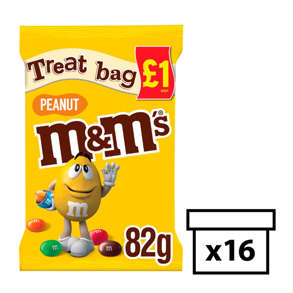 M&M's Peanut Chocolate  Treat Bag 82g