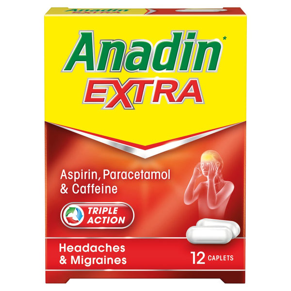 Anadin Extra Aspirin, Paracetamol & Caffeine 12 Caplets