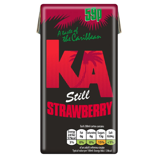 KA Still Strawberry Juice 288ml Carton,  
