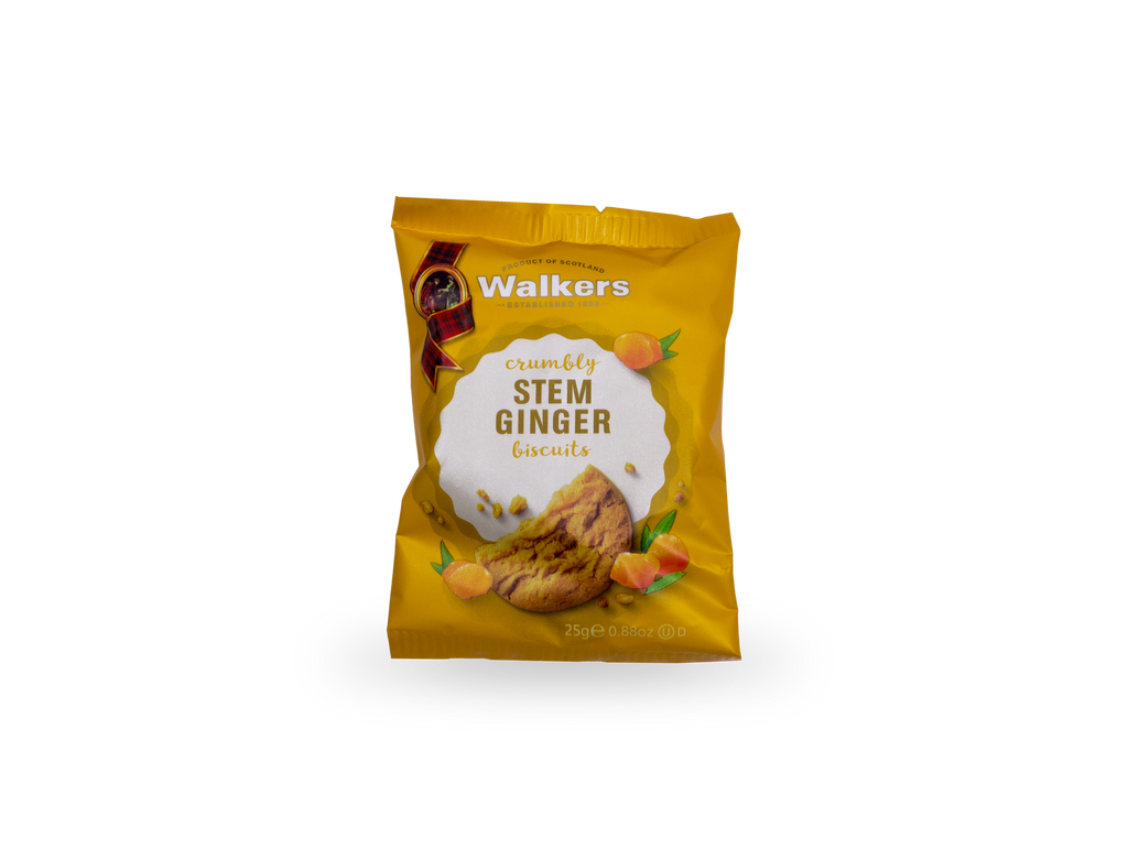 Walkers Stem Ginger Biscuits 2’s CASE 25g (Pack of 100)