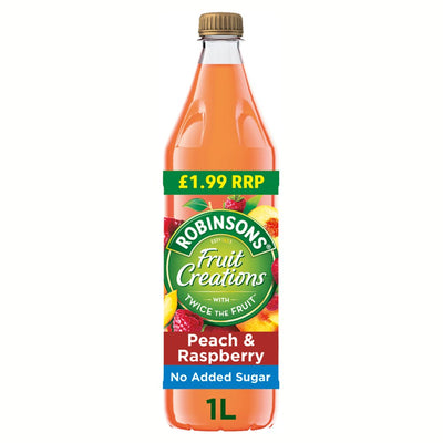 Robinsons Fruit Creations Delicious Peach & Raspberry 6 x1L