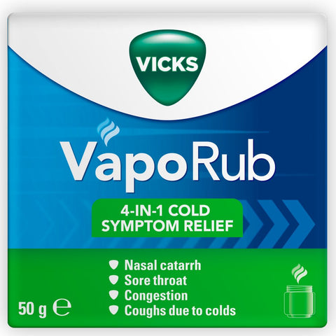 Vicks VapoRub cold remedy for cough and blocked nose Jar 50g
