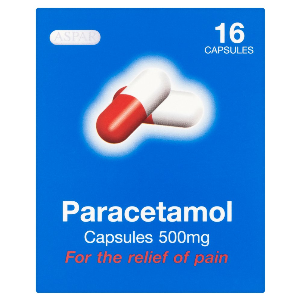 Aspar Paracetamol Capsules 500mg 16 Capsules