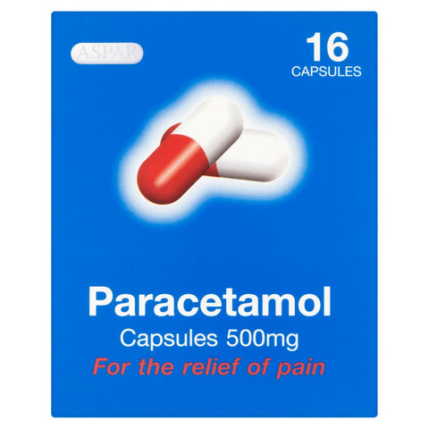 Aspar Paracetamol Capsules 500mg 16 Capsules
