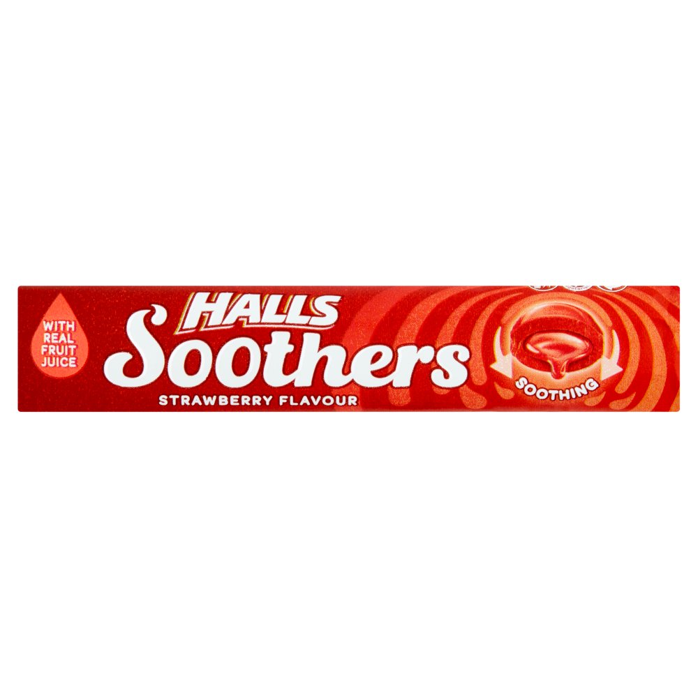 Halls Soothers Strawberry Juice Sweets 45g