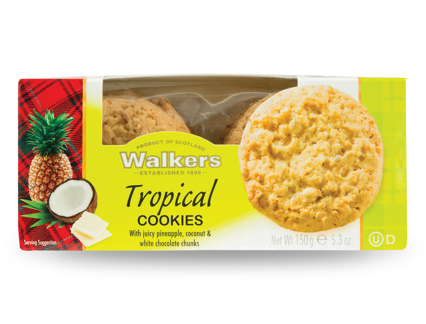 Walkers Tropical Cookies 150g (Pack of 6)