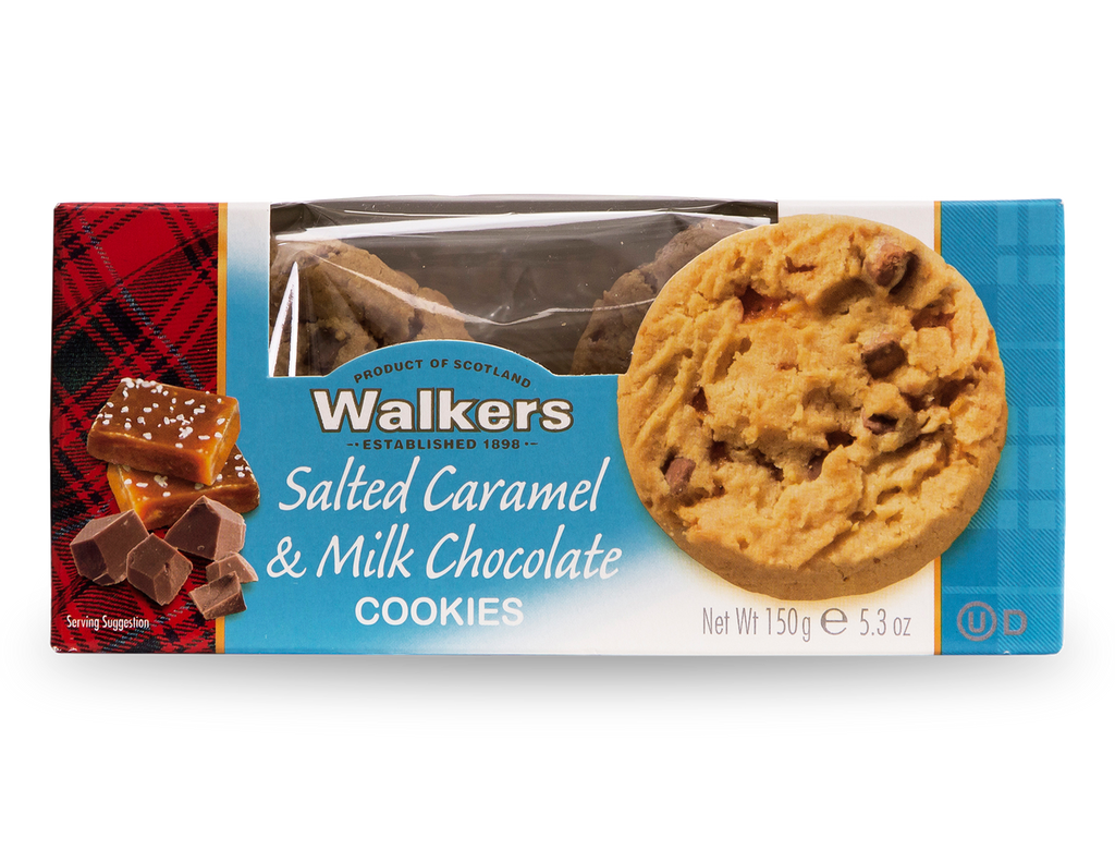 Walkers Salted Caramel & Milk Chocolate Cookies 150g (Pack of 6)
