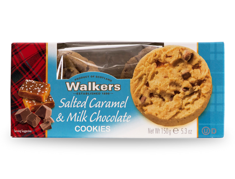 Walkers Salted Caramel & Milk Chocolate Cookies 150g (Pack of 6)