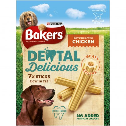 Bakers Dental Delicious Chicken Dog Chews (Pack of 6)