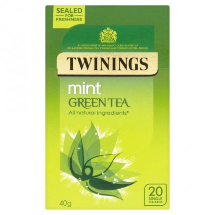 Twinings Green Tea And Mint Tea - 20 Teabags (Pack of 4)