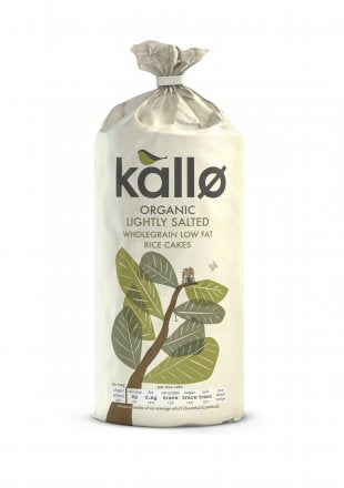 Kallo Organic Lightly Salted Wholegrain Low Fat Rice Cakes 130g (Pack of 1)