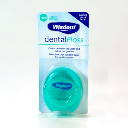 Wisdom Mint Waxed Dental Floss, 100m (Pack of 6)