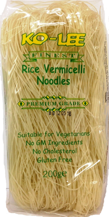 Ko-Lee Vermicelli White Rice Noodles 200g (Pack of 10)