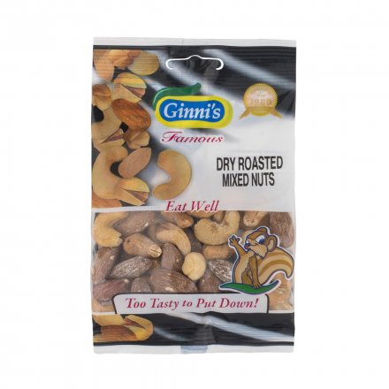 Ginni Dry Roast Mix Nuts 50g (Pack of 10)