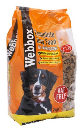 Webbox Complete Dog Food Chicken Vat Free 2kg (Pack of 4)