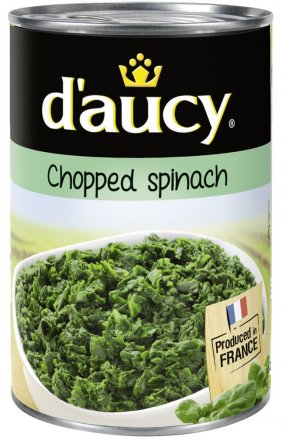 D'Aucy Chopped Spinach 395g (Pack of 6)