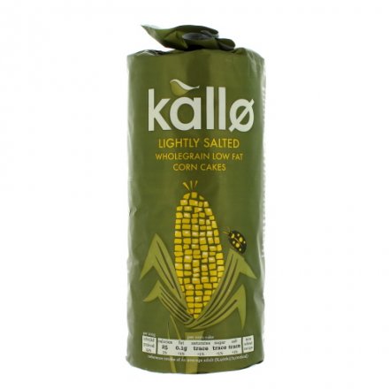 Kallo Wholegrain Lightly Salted Corn Cakes 130g (Pack of 1)
