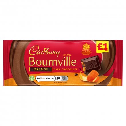 Cadbury Bournville Orange Dark Chocolate Bar 100g (Pack of 18)