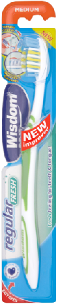 Wisdom Regular Fresh Medium Toothbrush (Pack of 12)