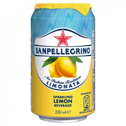 San Pelligrino Lemon Can 330ml (Pack of 12)