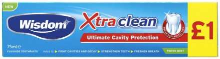 Wisdom Xtra Clean Toothpaste (Pack of 12)