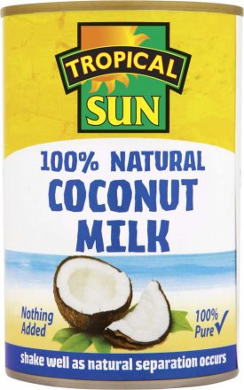 Tropical Sun 100% Natural Coconut Milk 400ml (Pack of 6)