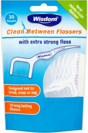 Wisdom Clean Between Flossers Minty 30's (Pack of 5)