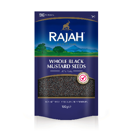 Rajah Whole Black Mustard Seeds 100g (Pack of 10)