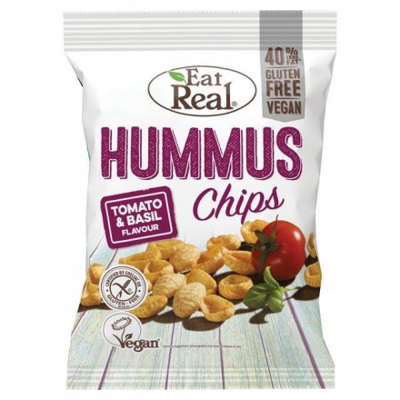 Eat Real Hummus Tomato & Basil 45g (Pack of 12)
