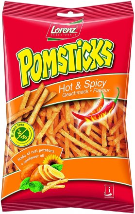 Pomstick Hot & Spicy 85g (Pack of 14)