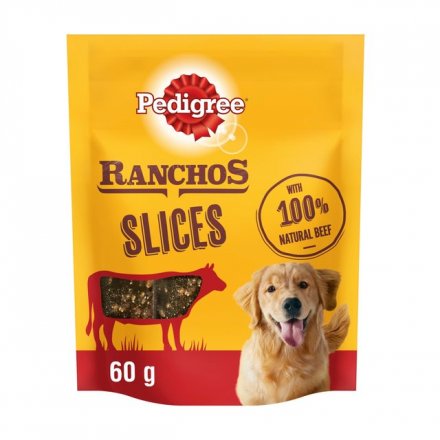 Pedigree Ranchos Slices Beef 60g (Pack of 8)