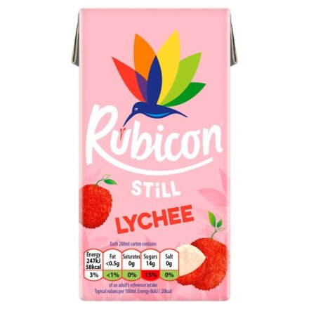 Rubicon Lychee Juice Drink Tetra 288ml (Pack of 27)