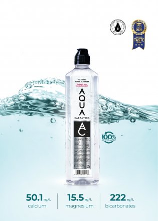 AQUA Carpatica Still Natural Mineral Water Sports Cap 750ml (Pack of 6)