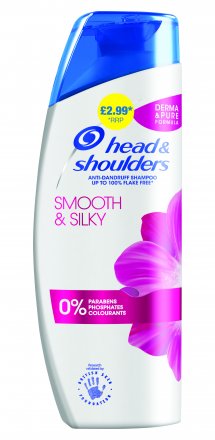 Head & Shoulders Smooth Silky Anti Dandruff Shampoo 250ml (Pack of 6)