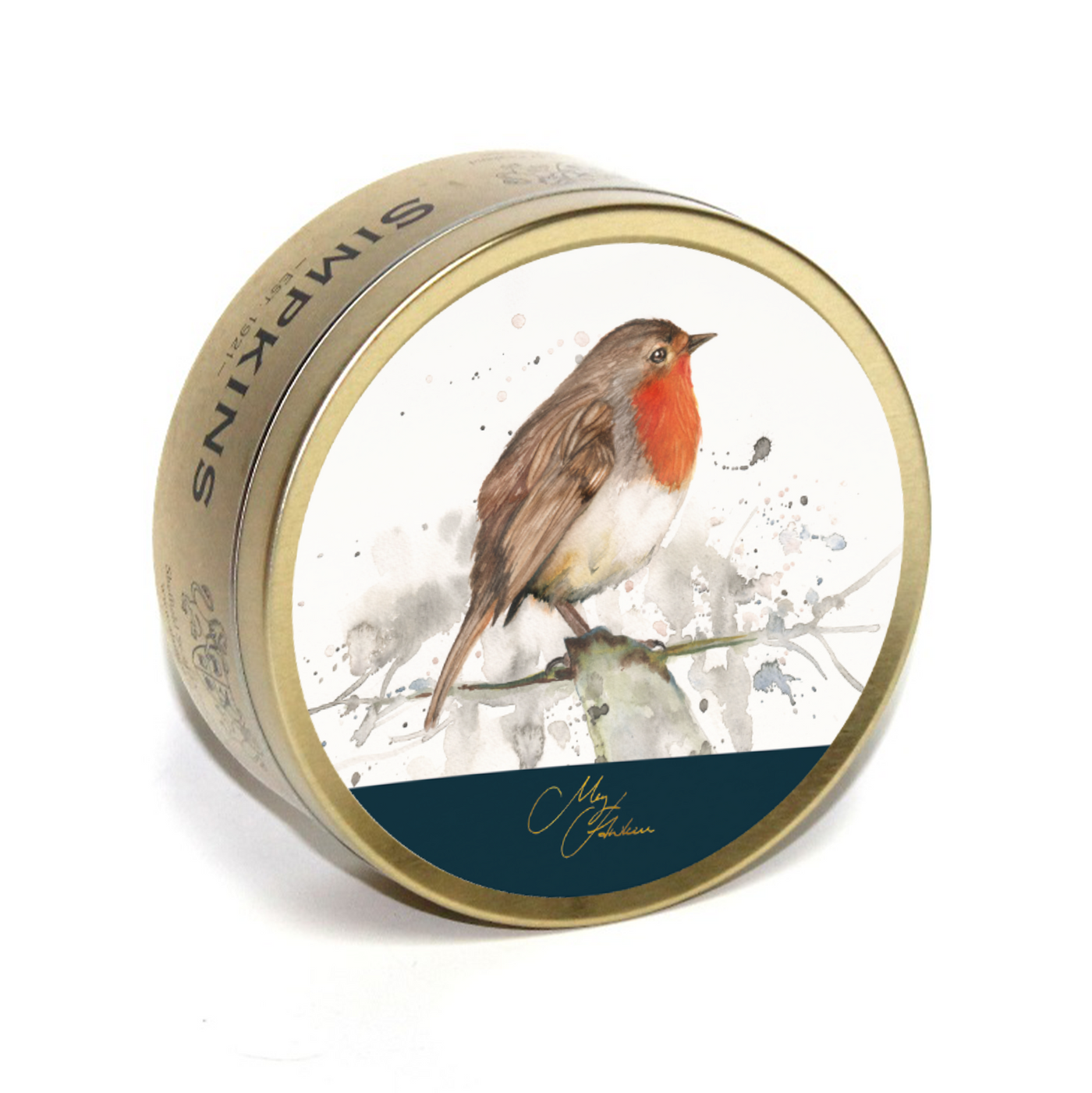 Meg Hawkins- “Festive Robin” Gift tin (Pack of 6)
